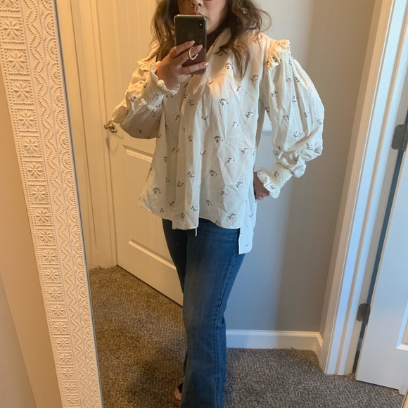 Magda Butrym Tops - Cottage core Magda Butrym floral blouse
